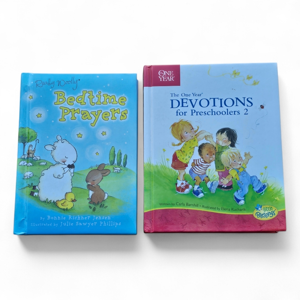 Children’s Christian Board Book Bundle – Bedtime Prayers + One Year Devotions